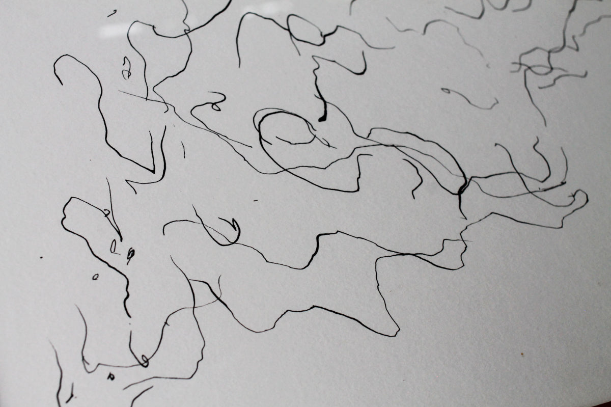 When she floods I | Ripple dip pen and ink line drawing